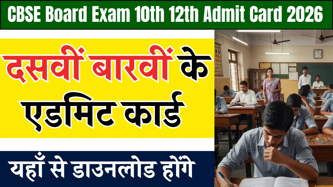 CBSE Board Exam 10th 12th Admit Card 2026